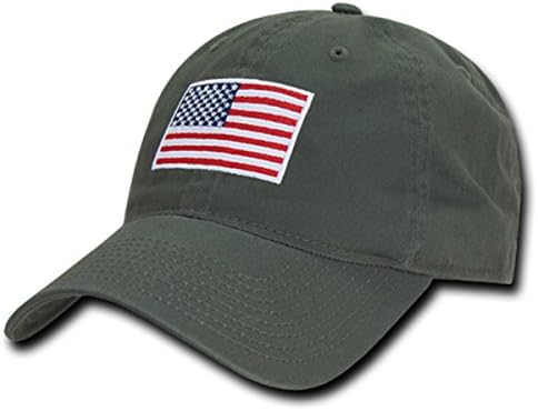 W רפובליקה לבוש כובעי כותנה רגועים, ארהב, זית זית, גודל אחד