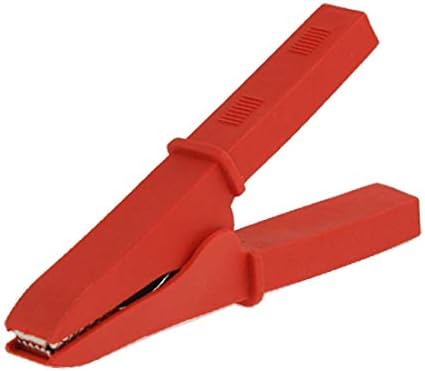 X-DREE אדום מפלסטיק מצופה סוללות מבודדות קליפ מהדק תנין 150A (Alligatore Con Clip Rivestita בפלסטה רוסה 150a