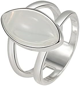 2023 חדש נשים של מצופה 925 כסף בציר לבן חן טבעת תכשיטי מתנות טבעת רטרו