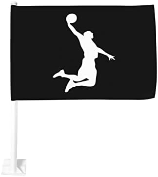 דגל מכונית כדורסל 12 × 18 אינץ 'קליפ קליפ באנר רכב תליון רכב רכב קישוט חיצוני
