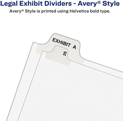 אייברי 01338 בסגנון אייברי משפטי התערוכה צד הכרטיסייה מחלק, כותרת: 201-225, מכתב, לבן