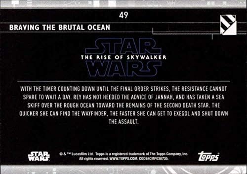 2020 Topps מלחמת הכוכבים עלייה של Skywalker Series 2 Purple 49 אמיץ את כרטיס המסחר האוקיאנוס האכזרי