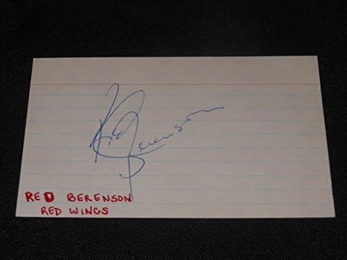 דטרויט רד ווינגס רד ברנסון חתם על כרטיס אינדקס חתימה 3 על 5 ג ' יי. אס. איי. ק. א. 714 חתימות חתוכות