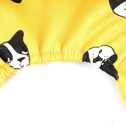 קטן כלב פיג 'מה גור פיג' מה סרבל רך כותנה שינה בגדים עם רגליים חורף חם לחיות מחמד חתולי סרבל מקסים חיוך מודפס כלבלב פיג תלבושות צהוב של