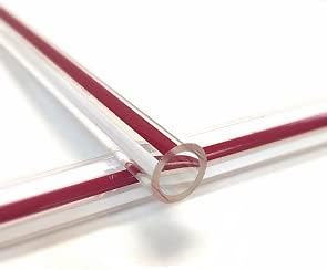 אספקת אוסוולד אספקת 5/8 אינץ 'זכוכית מד אדומה בורוסיליקט זכוכית מד צינורית, עובי 3/32 ″