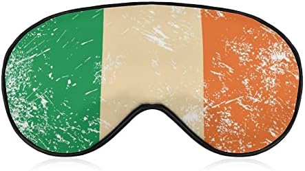 אירלנד דגל רטרו מסיכת שינה מכסה מסיכת עיניים רכה עיוורון אפקטיבי כיסוי עיניים עם רצועה מתכווננת אלסטית