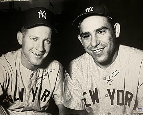 Yankees Whitey Ford ו- Yogi Berra חתמו על 16x20 Photo LE 1000 Auto PSA DNA COA - תמונות MLB עם חתימה