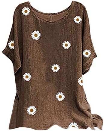 בתוספת גודל חולצות קצר שרוול טרנדי מזדמן שיפוע לנשימה חולצות לנשים קיץ יומי כיכר צוואר