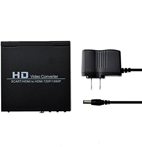 Scart Scart HDMI ל- HDMI ממיר וידאו תיבה 1080p SCALER 3.5 ממ פלט שמע קואקסיאלי עבור קונסולות משחק DVD