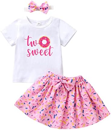 פעוטות פעוטות תינוקות תינוקות יום הולדת תלבושות מתוקות/שתיים חולצות רומפר מתוק