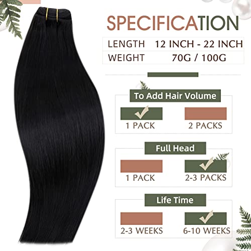 לקנות יחד לחסוך יותר: ערב שיער הרחבות שיער טבעי 1 שחור משחור 12 אינץ 70 גרם אריזה ו 14 אינץ 100 גרם אריזה