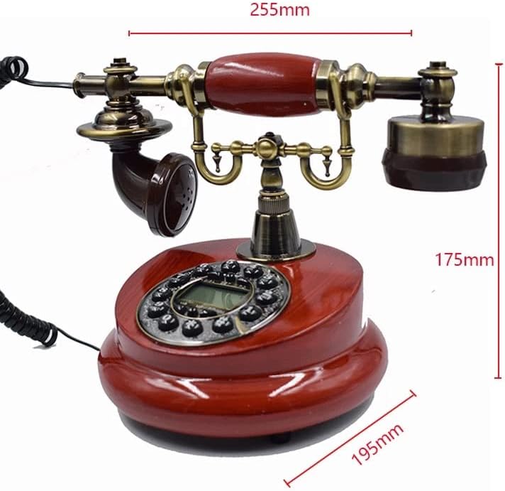 XDCHLK עתיק קווי טלפון שרף טלפוני קבוע רטרו דיגיטלי כפתור טלפון חיוג וינטג 'טלפונים דקורטיביים למשפחה ביתית