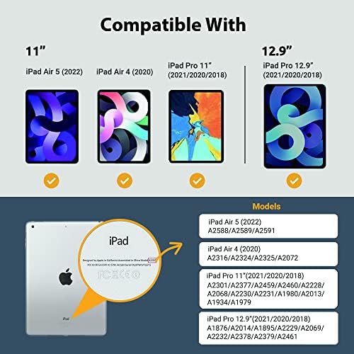 מארז iPad מגנטי של Ergomi Infinity עם Stand for iPad Pro 11 אינץ '/אייפד אוויר 10.9 אינץ
