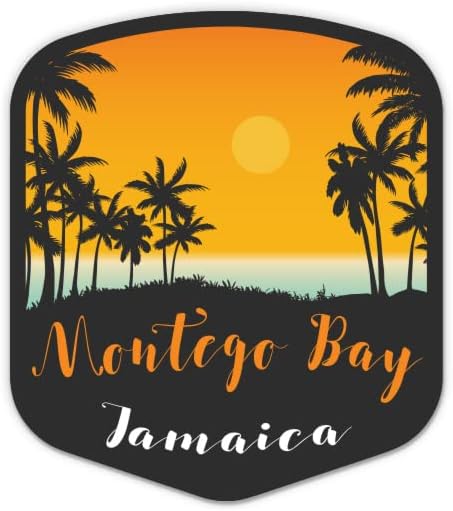 Squiddy Montego Bay Jamaica - מדבקות מדבקה ויניל לטלפון, מחשב נייד, בקבוק מים
