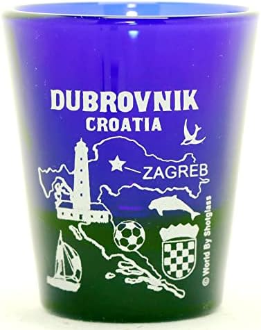 דוברובניק קרואטיה קובלט כחול קלאסי עיצוב ירה זכוכית