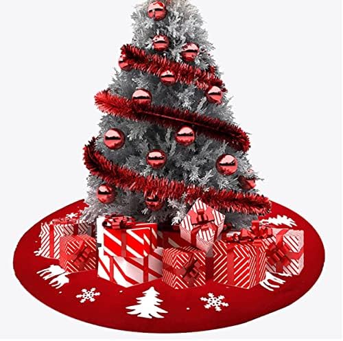עץ חג המולד של Pretyzoom מתחת לטובת טבעת עגולה טבעת שלג בסיס קישוט
