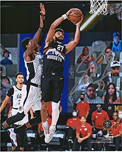 ג'מאל מוריי דנבר נאגטס חתימה 8 x 10 דאנק לעומת קליפרס תצלום - תמונות NBA עם חתימה