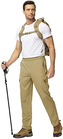 מכנסי מטען לטיולים בגברים Gopune מכנסי דיג קמפינג חיצוניים קלים משקל קלים