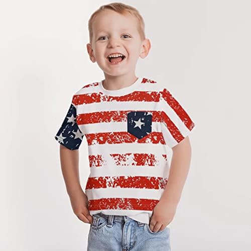 מוצ ' יואה ארהב אמריקאי דגל 4 יולי חולצה עבור ילד ילדה ילדים כוכבים פסים פטריוטית חולצה