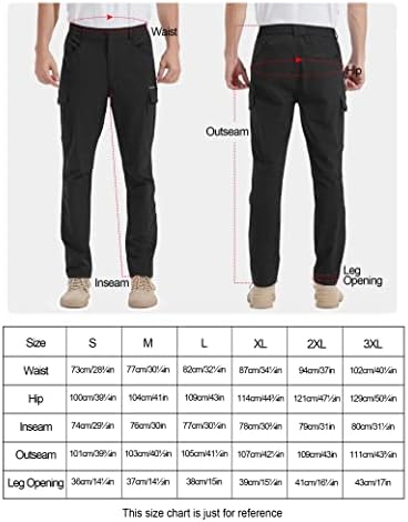 מכנסי טיול של קוטוק לגברים מייבשים מכנסי מטען אטומים למים מכנסיים קלים משקל עם 6 כיסים