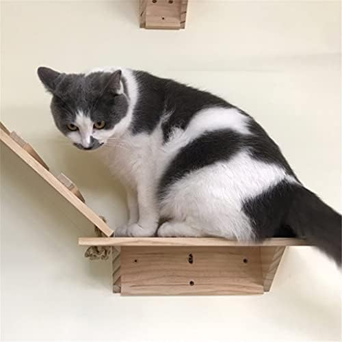 קיר רכוב חתולי טיפוס מסגרת חתולי עץ מוצק עץ חתולים קפיצות פלטפורמת קיר עשה זאת בעצמך לחיות מחמד ריהוט חתלתול מקפצה שונים גודל