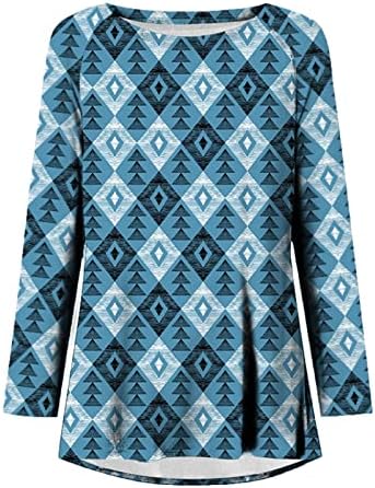צמרות גודל של נוקמופו פלוס אופנה לנשים שרוול מזדמן שרוול ארוך עגול סוודר צוואר עליון חולצה חולצה טוניקה טוניקה