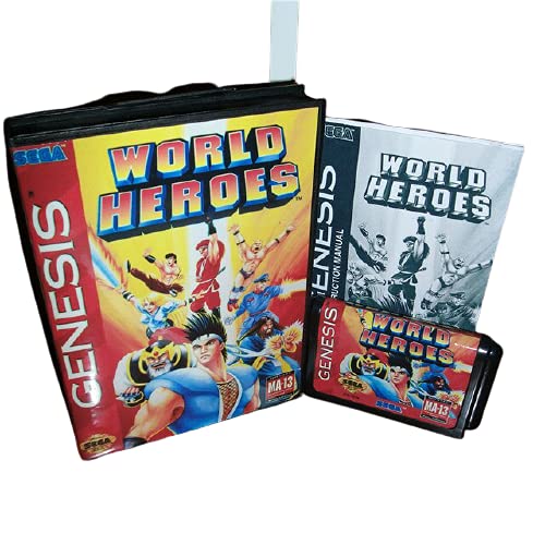 Aditi World גיבורי ארהב כיסוי עם קופסה ומדריך לסגה מגדרייב ג'נסיס קונסולת משחקי וידאו 16 סיביות כרטיס MD