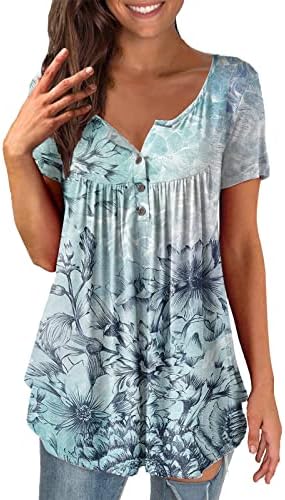 חולצות קיץ 2023 חולצות לנשים בתוספת גודל לנשימה טרנדי מזדמן קצר שרוול מודפס או צוואר
