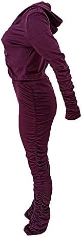 אולולין 2 חתיכה תלבושות עבור נשים זיעה חליפות-הסווטשרט מעילים + מכנסי טרנינג קטיפה מסלול חליפות