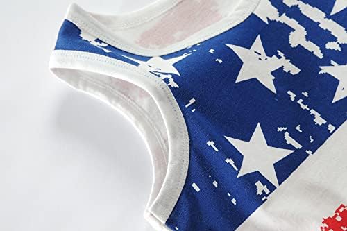 4 יולי גופיות פעוט בני אמריקאי דגל חולצות תינוק חולצות פטריוטית חולצות