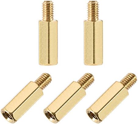 uxcell m4x35mm+6 ממ פליז זכר-נקבה משושה PCB Spacer Spacer Spacer for FPV Drone Quadcopter, מחשב ומעגל 5 יחידות
