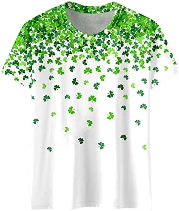 סנט פטריק יום חולצות לנשים אופנה מזדמן למעלה חולצה קצר שרוול עגול צוואר ירוק חולצות לנשים סנט פטריק