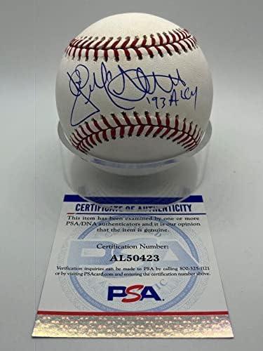 ג'ק מקדואל 93 Al Cy White Sox חתום על חתימה רשמית MLB Baseball PSA DNA - כדורי חתימה