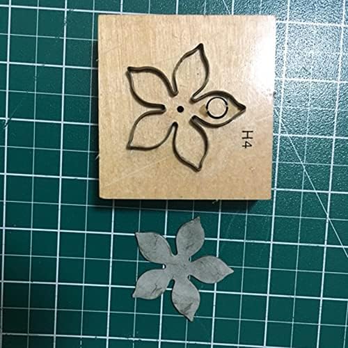 עור חותך יפן יפן להב פלדה DIY מלאכת עור חמש פרח עלי כותרת חיתוך סכין עובש סכין עץ עץ עץ אגרוף יד - ערכות כלי עור עור - - - - - - - - -