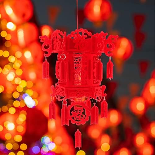 קישוטי פנסים סיניים אדומים של 2 חלקים לקישוטי ראש השנה הסיני פסטיבל האביב הסיני לחתונה פסטיבל פסטיבל פסטיבל עיצוב פו