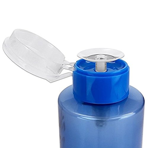 פאנה 10 עוז כחול עם מילה לדחוף למטה מתקן בקבוק-1 בקבוק-ריק למילוי חוזר משאבת בקבוק לק מסיר נוזל קרם קרם