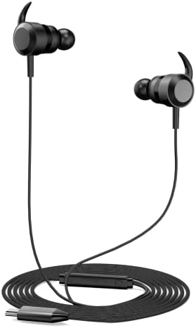 Targeal USB C ניצני אוזניים משחקי קווי - 7.1 אוזניות סאונד סאונד בתוך האוזן - מיקרופון ניתוק - אילם משולב ובקרת נפח - אוזניות גיימר למשחקים