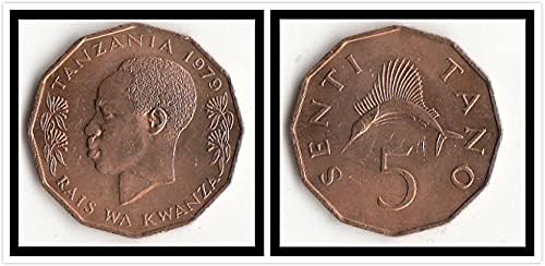 אפריקה טנזניה 5 מטבע סוויטוק אוסף מטבעות מטבעות זרים אקראיים