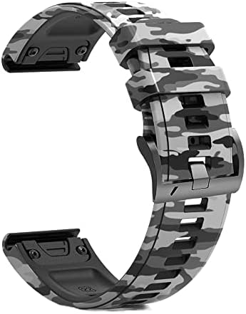DJDLFA 26 22 ממ שחרור מהיר סיליקון מהיר שעון עבור Garmin Fenix ​​7 7x 6x Pro 5x 5 פלוס 3 HR MK2 EasyFit Smart Watch להקת שורש כף היד Correa