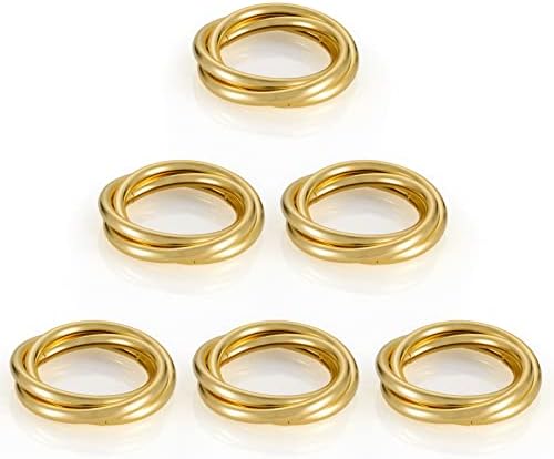 טבעות מפיות של קנובי סט של 6, מפית מתכת זהב מחזיק טבעת טבעת עדינות אבזמי סרוויטה לעיל ליל כל הקדושים, חג ההודיה, חג המולד, אוכל, יום הולדת,