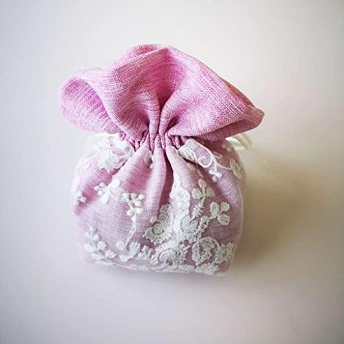 10 יחידות אריזת מתנת שקיות בד מתנת תיק מעובה שרוך סוכריות סוכריות לחתונה קרפט חבילות פרח תיבה