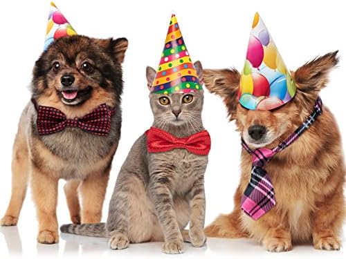 40 יחידות מתכווננות קשרי כלבים מתכווננים קבעו קשרי פרפר לכלבים ליל כלבים כוללים 20 עניבות קשת חתול 20 קשרי צוואר חתול