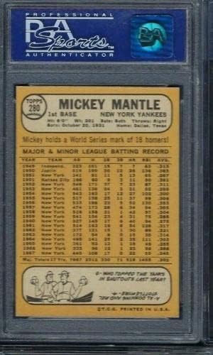 1968 Topps No. 280 Mickey Mantle PSA 8 NRMT/Mint Sharp Card - כרטיסי בייסבול מטלטלים