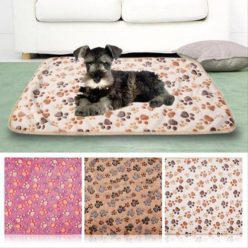 BYISHOP מחצית מחמד מחמד חם כלב כלב כלב כפה עצם מודפסים כרית שמיכה רכה רכה כרית מיטה - עצם חומה 2020 סמ