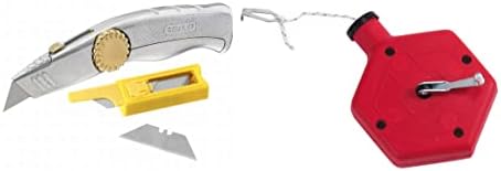 סטנלי כלים 10-819760 205 מ מ שומן קיצוני להב נשלף סכין 100 רגל. קבלן גיר סליל ערך חבילה