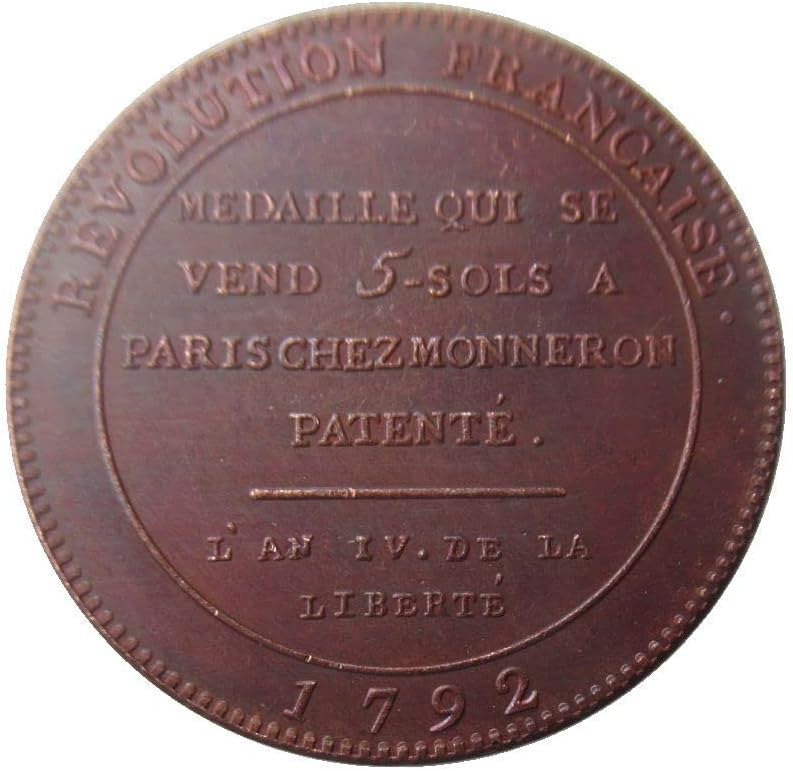 1792 מטבע זיכרון נחושת עותק זר צרפתי