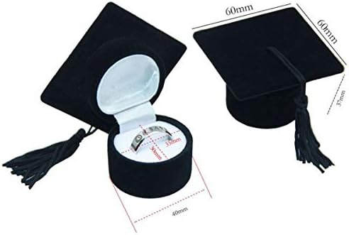 עמוספון 4 יחידות רופא כובע בצורת טבעת תיבת מארגן יצירתי תכשיטי תיבת אחסון מקרה טבעת מחזיק עבור סיום טקס מסיבת חג המולד קישוט