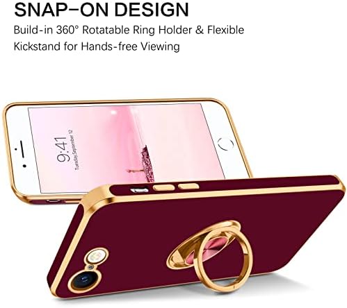 Bentoben iPhone SE 2022 מארז, iPhone SE 2020 מארז טלפון, Slim Fit Sparkly TPU Protect