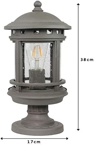 IIFAS IP65 עמוד אטום עמוד עמוד מנורה מנורה אירופית מנורה עמודת זכוכית חיצונית ויקטוריאנית E27 מוסך גזיבו דשא נוף מנורת תאורת תאורה התקנת