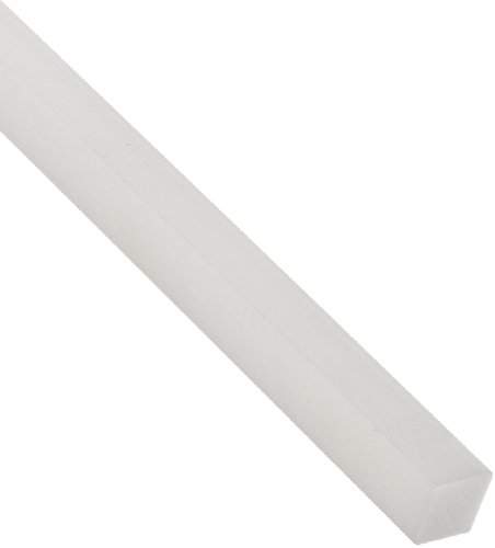 מוט מלבני אצטלי, חלק, ASTM D6100, לבן, 1-3/4 בעובי, 1-1/2 רוחב, אורך 1 '
